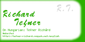 richard tefner business card